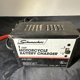 0899000838 Schumacher One Amp Motorcycle Battery Charger 6/ 12 Volt 0899000838 Schumacher One Amp Motorcycle Battery Charger 6/ 12 Volt