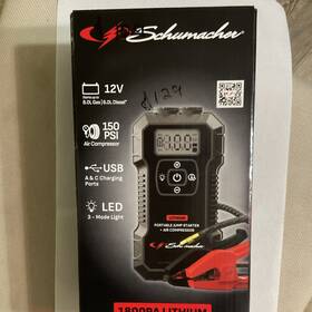 2666681686 Schumacher Portable Jump Starter Plus Air Compressor 12v 150 Psi New 2666681686 Schumacher Portable Jump Starter Plus Air Compressor 12v 150 Psi New