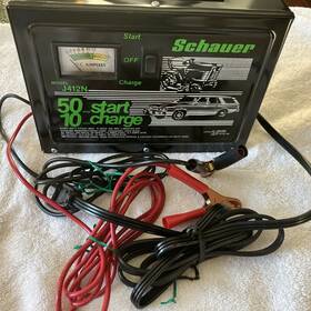 J412n Schumacher Schauer 50 Amp Start 10 Battery Charger Starter Model Black