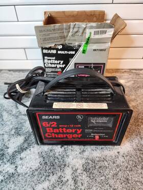 2871852 Sears Working Vintage 6/2 6 Amp For 12 Volt Manual Battery Charger