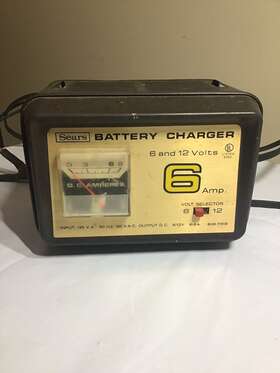608.71518 Sears Tested Vintage Battery Charger 6 And 12 Volt Amp