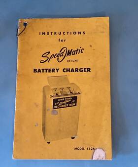 608271261 Sears Rare Operators Manual For Vintage Inch Speed O Matic Battery Charger