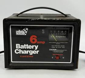 608718311 Sears Vintage Battery Charger 6 Amp And 12 Volt Usa Works
