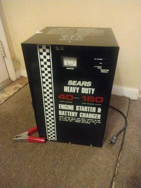 71854 Sears Vtg Heavy Duty Engine Starter And Battery Charger For 12v 40/160 Amp Nos