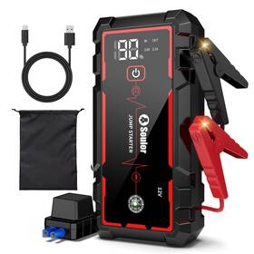 Yearcy20-1-1-1-1-1 Soulor Portable Battery Booster Pack Jump Starter 5000a Led Display Cy20 Red Jumper
