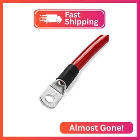 Singlered2 Spartan Power Red 1 Foot 2/0 Awg Battery Cable Positive Only 3/8 Inch M10 Made In U