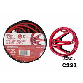 C223 Speed Daddy Heavy Duty 8 Gauge 12 Ft Battery Booster Cable Emergency Power Jumper