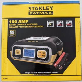 4327855 Stanley Fatmax 12 Volt Battery Charger/maintainer/jump Starter Combo Device-new
