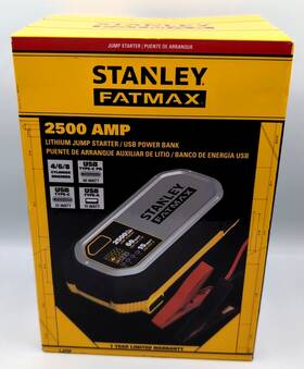 Lj25f Stanley Fatmax 12v 2500 Amp Lithium Car Vehicle Jump Starter Battery Charger Euc