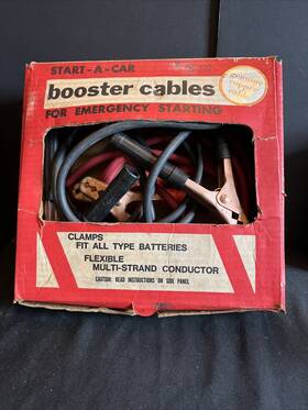 Bs20x Start A Car Vtg Start-a-car Booster Cables With Clamps And Multi-strand Conductor 12 Feet Long Bs20x Start A Car Vtg Start-a-car Booster Cables With Clamps And Multi-strand Conductor 12 Feet Long