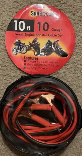 64032080 Sunelectric 10 Ft. Gauge Small Engine Booster Cable Set - Practically New 64032080 Sunelectric 10 Ft. Gauge Small Engine Booster Cable Set - Practically New