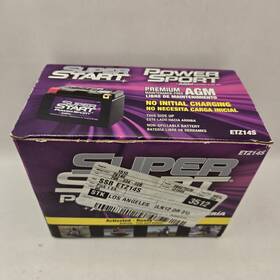 Etz14s Super Start Power Sport Agm Battery New - For Atv Motorcycle Snowmobile