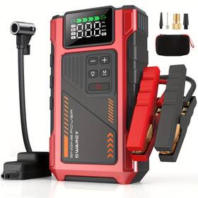 Swarey 768274738332 7-in-1 Jump Starter Power Pack Car Battery Booster With Air Compressor