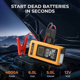 4000a Szevzo Eb-m5 Car Jump Starter With Air Compressor Portable Battery Charger