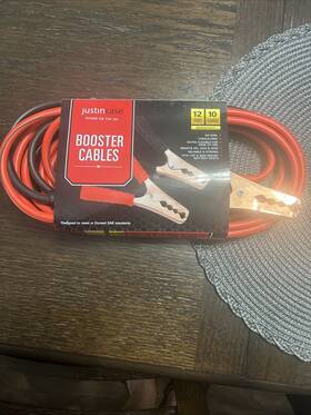 The Auto Store 894067320913 Justin Case Medium Duty Jumper Booster Cables 10 Gauge 12ft Brand New The Auto Store 894067320913 Justin Case Medium Duty Jumper Booster Cables 10 Gauge 12ft Brand New