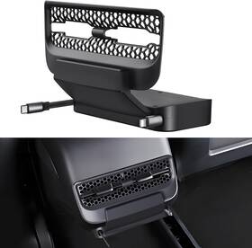 Us-jm05-3-bk Thelifelicious Retractable Cord Car Phone Charger For Tesla Model 3 Y 2021 2022 Black