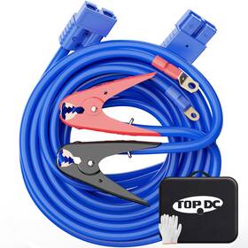 Td-p00201 Topdc Jumper Cables 1 Gauge 25 Feet 800a Booster With Ul-listed Clamps Carry Bag