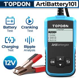 Ab101 Topdon 680666197582 2026 100-2000 Cca Car Battery Test Crangking Charging