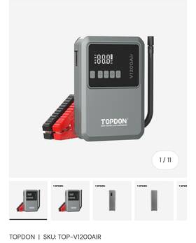 Topdon 810139302063 V1200 Air Jump Stater And Compresor 12v For Car