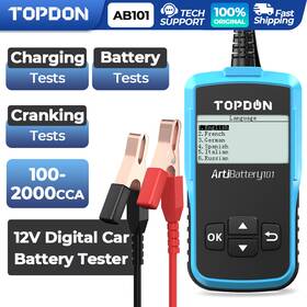 Bt500p Topdon Ab101 Bt100 Bt200 12v Car Load Battery Tester Digital Analyzer Lcd Screen
