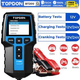 Ab101 Topdon Bt200 Bt100 Battery Tester 12v Car Auto Charging Cranking Analyzer Scan Tool