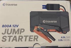 Traverse 616421236227 Portable Jump Starter And Power Bank 800a 12 Volt With Led Flashlight New