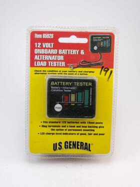 65928 U.s. General Us 12volt Onboard Battery And Alternator Load Tester Pn