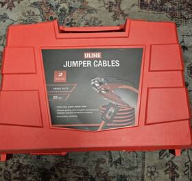 H-9154 Uline 2 Gauge Heavy Duty Jumper Cables 20ft