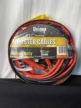 Ecjc2 Uninex 12 Ft Medium Duty 10 Gauge Battery Booster Jumper Cables New Color Coated Ecjc2 Uninex 12 Ft Medium Duty 10 Gauge Battery Booster Jumper Cables New Color Coated