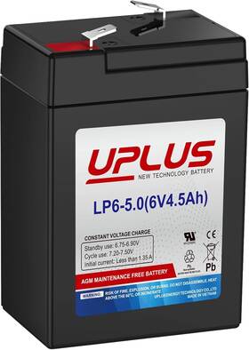 Lp6-5 Uplus New Technology Battery 6v 4.5ah Rechargeable Sla Replacement For Ride On Cars Lanterns Cameras