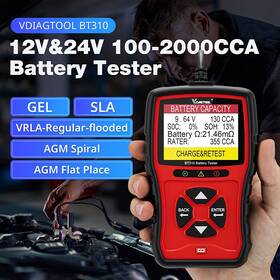 Bt310 Vdiagtool 12v 24v Car Truck Battery Load Tester Analyzer Tool Charging Test Bt310 Vdiagtool 12v 24v Car Truck Battery Load Tester Analyzer Tool Charging Test