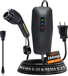 28ft-3.5kw Vdlpowervp Ec-1085 Level 1/2 Ev Charger 16amp Electric Vehicle Portable With