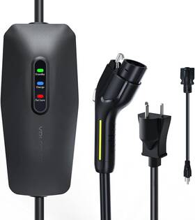 Ec10-us Vdlpowervp Level 1&2 Ev Charger Electric Vehicle Portable With 20ft Black