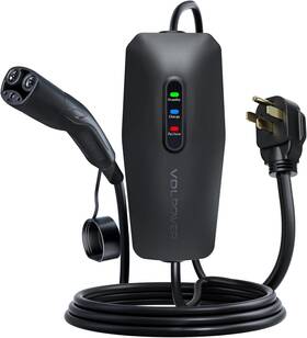 Ec23-tesla7kw Vdlpowervp Level 2 Ev Charger For Tesla 32amp 7kw Electric Vehicle Portable Black