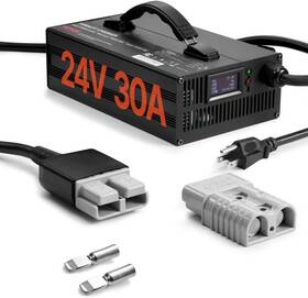 Vevor 197988653929 24v 30a Smart Fully-automatic Lead-acid Battery Charger 24 Volt Trickle