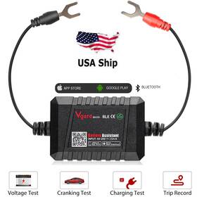 A01ad100-b Vgate Battery Assistant Blue-tooth 4.0 6 20v Load Tester Android And Ios