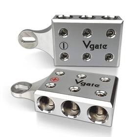 Bso-6-m6 Vgate 6x1/0 Awg Gauge Post Battery Terminals 1/0 M6 Or 1/4 Inch -20 Silver