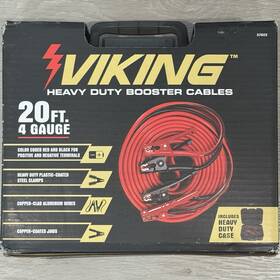 57602 Viking 20ft 4 Gauge Heavy Duty Booster Cables New In Box Never Opened 57602 Viking 20ft 4 Gauge Heavy Duty Booster Cables New In Box Never Opened