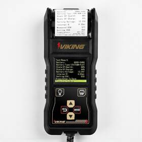 58792 Viking 6v 12v 24v Digital Battery System Tester Auto Diagnostic Tool With Printer