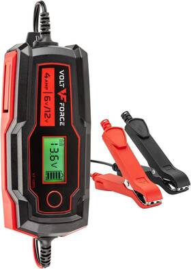Vf-1005 Voltforce 4a Battery Charger And Maintainer Fully Automatic 6v 4 Amp Black Red
