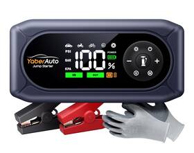 4500a Yaberauto Ap02 Portable Car Jump Starter With Air Compressor 150psi Jumper Cables