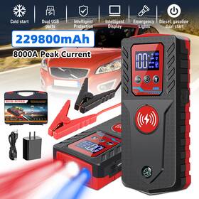 8000a Ybsupers23 Jx62 Car Jump Starter Battery Pack Booster Jumper Box Usb Power Bank Portable
