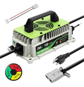 B0fkmbfx5l Yuanjufitt 18 Amp 36 Volt Lithium And Lifepo4 Battery Charger For Club Cars Forklift More