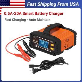 Pb116 Zhazpor 20a Auto Battery Charger 12v/24v Smart Maintainer For Lead Acid And Lifepo4