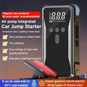 Fghh67 Zxfloov Powerful 4000a Jump Starter With Air Compressor - Ideal For Gas And Diesel Cars