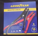 Goodyear Red/black Booster Cables, Gauge And 16 Feet Of Length, New In Box. Fixed Price $25.00.