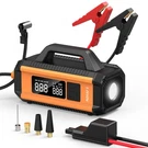 Zevzo Jump Starter With Air Compressor, 12000MAH Portable Car Battery Booster. Fixed Price $69.99.