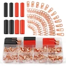 New 130 Pcs Copper Wire Lugs Battery Cable Ends Heat Shrink Kit Fast Shipping. Fixed Price $13.99.
