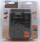 Black+decker BDCAC202B Amp Fast Charger 12V 20V Max Lithium Ion New Sealed. Fixed Price $24.99.