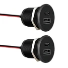 Acegoo Rv Usb Outlet All-aluminum Type + Ports 12V/24V Small PANEL*2. Fixed Price $40.93.